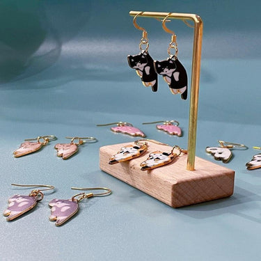 Scruffy Kittens Teardrop Earrings Earrings KittyNook Cat Company